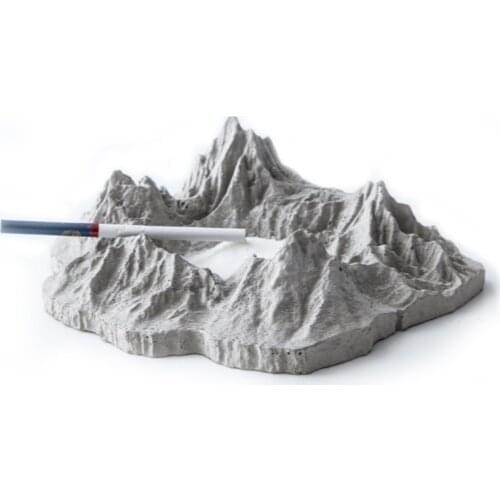 Cement Snow Mountain Ashtray Silicone Mold Gypsum Lake Ashtray Mold Alpine Ashtray Mold Creative Personality Decoration
