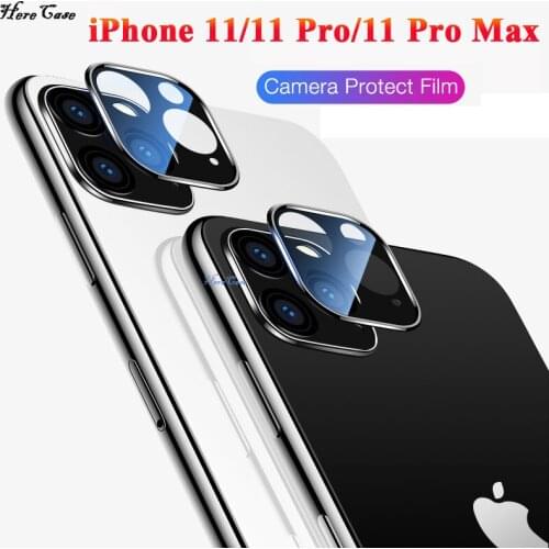 For iPhone 11 Pro Case For iPhone 11 Pro Max 2019 Cover Back Camera Lens Tempered Glass Screen Protector Rear Protection Ring
