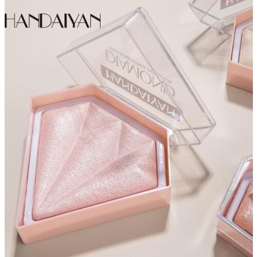 HANDAIYAN 5 Colors Highlighter Powder High Gloss Shimmer Powder Bronzer Cosmetic Facial Palette Makeup Glow Face Contour Powder