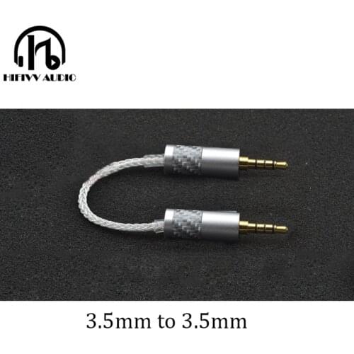 JACK cable hifi cable Stereo Audio 3.5mm to 3.5mm Male 4 Line In Car Aux Cable Headphone Amplifier