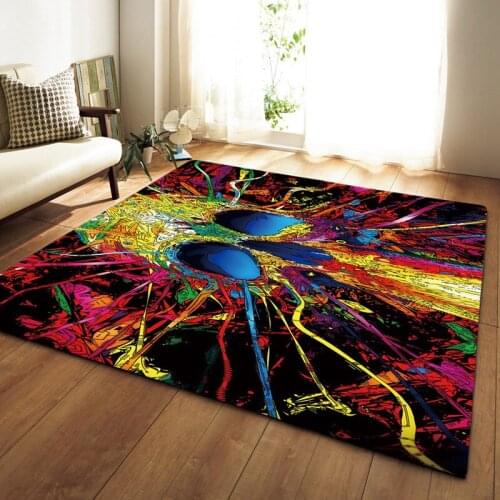 LIU Creative Skull Delicate Europe Soft Carpet For Living Room Bedroom Kid Play Delicate Rug Mat Home Floor Fashion Study Room