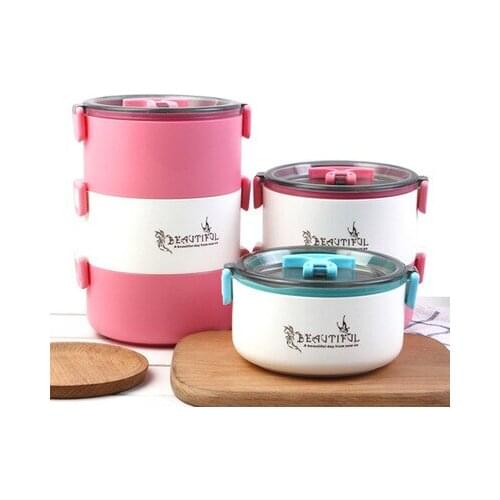 Stainless Steel Heated Lunch Box With Handle Kids Thermal Food Container Travel Picnic Lunchbox Kitchen Insulated Bento Box