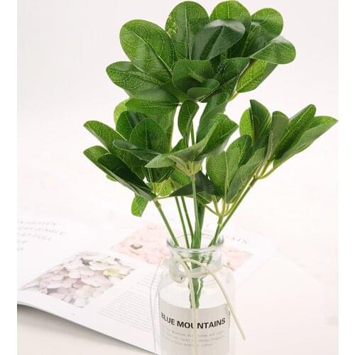 New Arrival Artificial Plant 9 branch Evergreen Leaf Plant For home Table Decoration