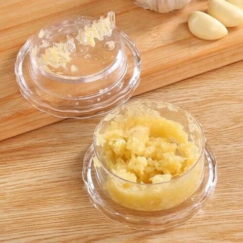 Practical Garlic Crusher Grater Slicer Food Grade PP Transparent Twist Garlic Box Peeler Mincer Press Ginger Kitchen Accessories