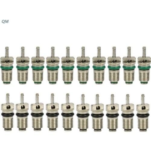13MF 10Pcs AC R134A Valve Core Automotive Car Air Conditioning Cores Needles Repair Kit Heat Resistant