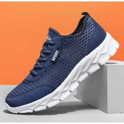 Running Shoes For Men 2021 New Summer New Men Sneakers Lace Up Low Top Jogging Shoes Man Non-slip Breathable Athletic Footwear