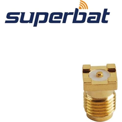 Superbat 10pcs SMA thru hole Jack PCB Mount Straight RF Coaxial Connector
