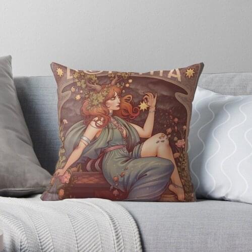 Art Nouveau BOHEMIA Throw Pillow Cushion Cover Polyester throw pillows case on sofa home living room car seat decor 45x45cm