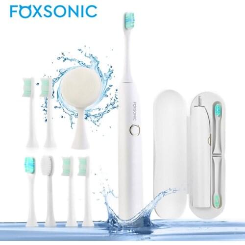 Electric Ultrasonic Sonic Toothbrush USB Rechargeable Tooth Brush Facial Cleansing Brush Head Washable Whitening Teeth Brush