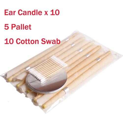 10psc ear wax in-ear candle cleaning and removing natural beeswax Indiana therapy scented candle candle holder candle relax