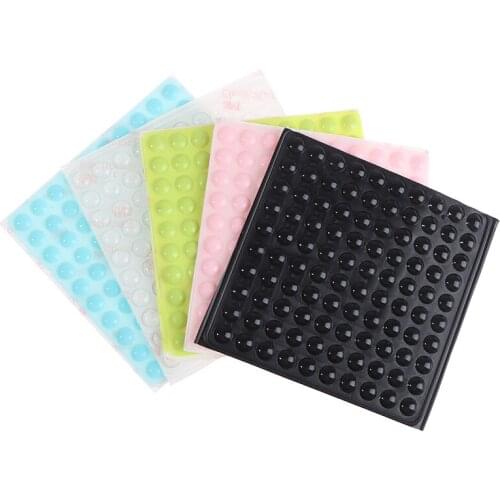100 Pcs Non-slip Self-adhesive Bumper Rubber Anti-collision Silicons Mat Pad For Toilets Load Doors And Boxes