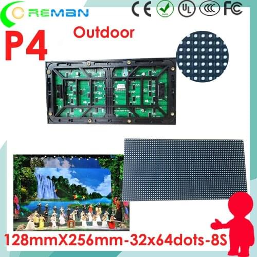 Aliexpress good price p4 outdoor led display module , HD 4K 2K outdoor full color p3 p4 p5 rental led display module 32x64