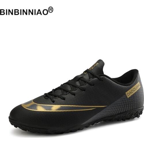 BINBINNIAO Men Women Professional Football Boots TF AG Kids Boys Girls Students Soccer Shoes Cleats Sport Sneakers size 32-47