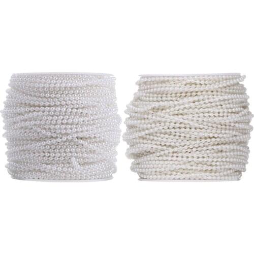 10 Meters ABS Imitation Pearl Beads Chain Trim for DIY Wedding Party Decoration Jewelry Findings Craft Accessories