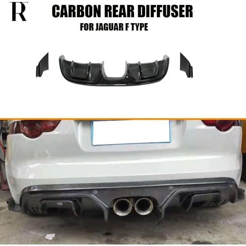 F Type Carbon Fiber Rear Bumper Diffuser With Side Splitter Apron for Juguar F-Type 2013-2019