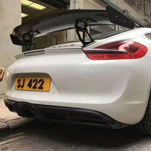 Cayman Boxster 981 GT4 Carbon Fiber Car-Racing Rear Trunk Wing Spoiler for Porsche Cayman Boxster 981 GT4