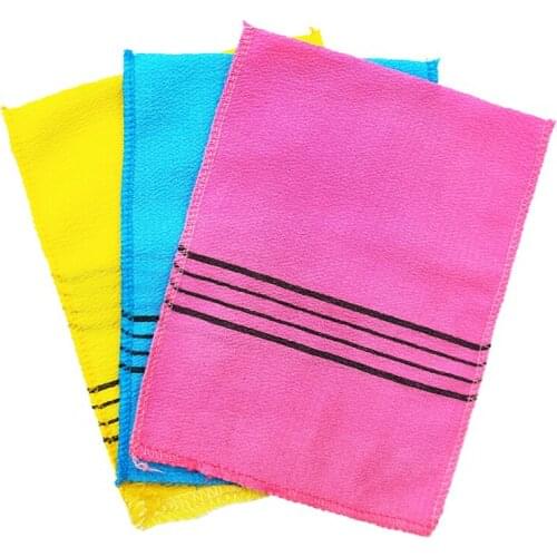 4Pcs Double Sided Towel Korean Exfoliating Bath Washcloth Body Scrub Shower Towel Portable For Adults Coarse Grain Brush
