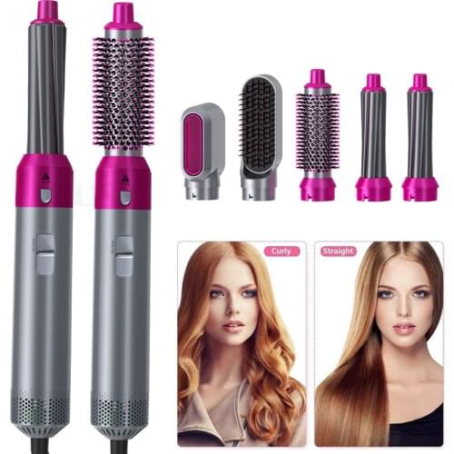 2021 New Hair Dryer Brush 5 in 1 Professional Hair Blower Brush Hairdryer Rotating Hot Air Comb Curling Iron Styler Blow Dryer