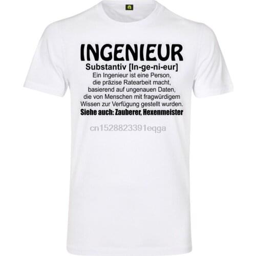 Ingenieur Substantiv T-Shirt Maschinenbau Elektrotechnik Zauberer Beruf New Funny Print T Shirt Men Brand Clothing
