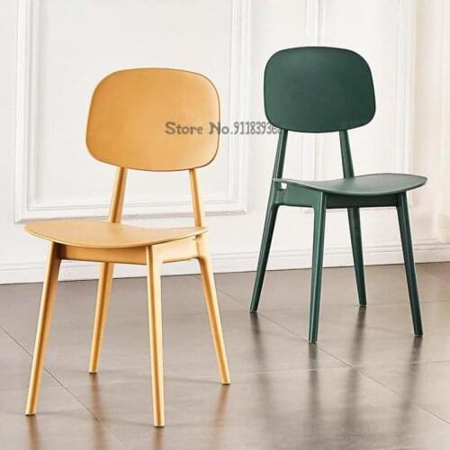INS Nordic chair net red home dining chair plastic back stool simple lounge chair desk chair makeup chair month