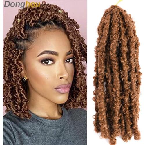 Faux Butterfly Locs Crochet Hair 12 Inch 2 Pack Pre-Looped Distressed Locs Crochet Braids Locs Papillons Cheveux Five Colors