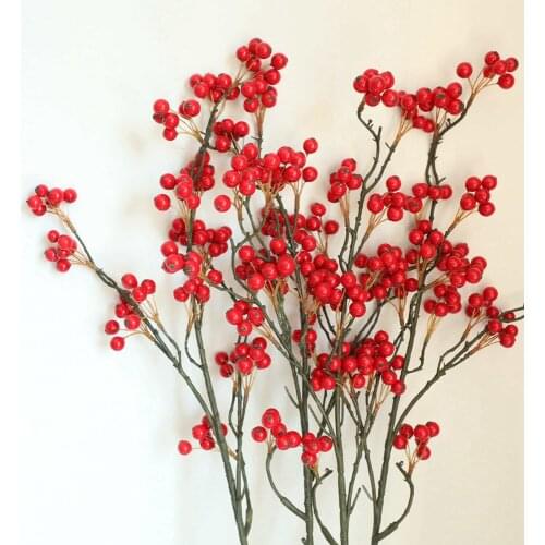 80cm artificial fruit wild berries green plants wall accessories decor for home table garden wedding Christmas tree berry plants