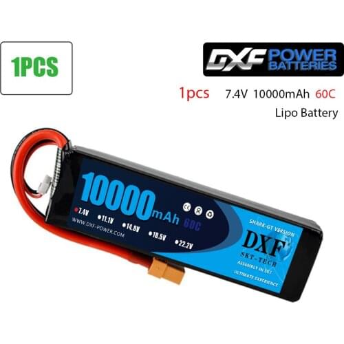 DXF lipo Battery 2S 7.4V 10000mah 60C 120C HV for rc Car drone FPV Walkera QR X350 PRO Quadcopter