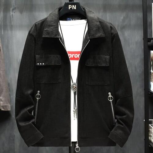 2019 Spring Autumn New Fashion Mens Casual Suede Jacket Motorcycle Coat Hip Hop Streetwear Winter Male Woolen Overcoat outwear