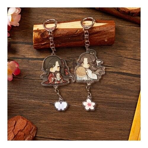 2021New Anime Tian Guan Ci Fu Hua Cheng Xie Lian Cartoon Keyring Acrylic Figure Model Keychain Bag Pendant Toy Cosplay 2021New