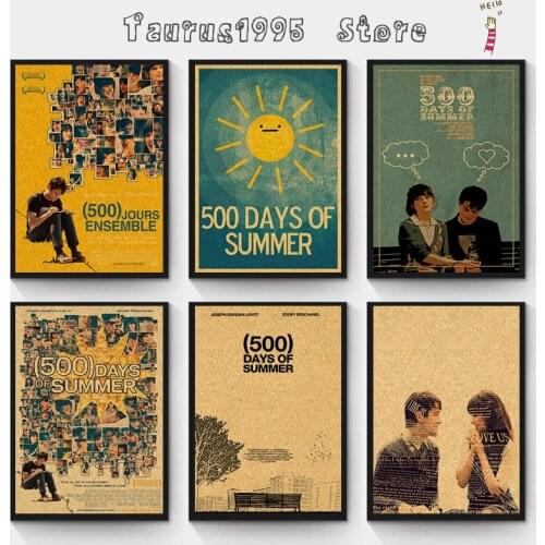 New 500 Days of Summer /Gordon Levitt/classic movie film poster/kraft paper/bar poster/Retro Poster/decorative painting