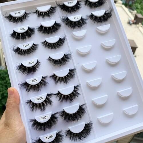 Rainsin 1 Pair 20mm FL Wispy Makeup False Eyelashes Fluffy Thick Cross Cruelty free Natural Mink Eyelashes Eyelash Extension