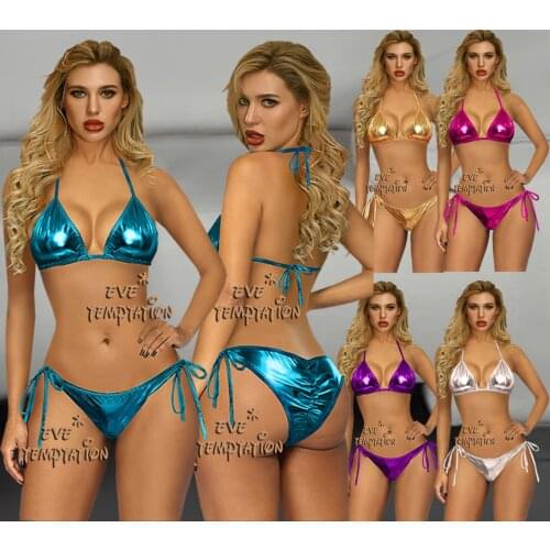 Sexy PVC FAUX LEATHER Underwear Babydoll Lingerie strapless leotard Pole dance seksi Temptation adult nightclub Party 6660