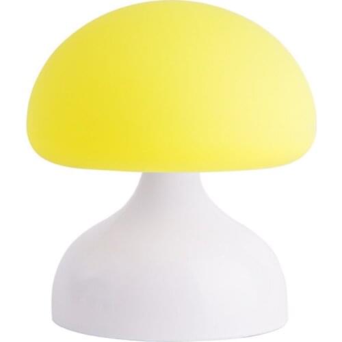 LED Mushroom Night Light Lamp with Rotatable Hook, USB Charging Dimmable Silicone LED Night Lamp for Children Kids Bedroom