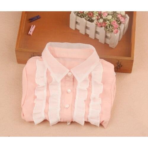 Girls Tops And Blouse 2019 Autumn Kids Baby Girl Clothes Children Clothing School Girl Ruffle Blouse Chiffon Child Shirt 2-16Y