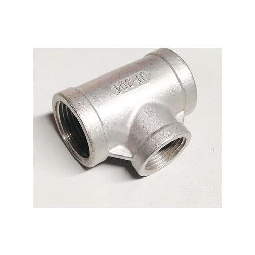 1" BSP To 1-1/4" BSP Female Thread 304 Stainless Reducing Tee 3 Way Connector Pipe Fitting water oil air
