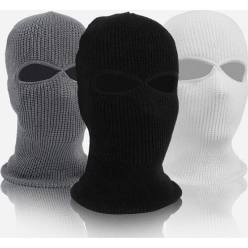Winter Balaclava Full Face Mask Cap Knitting Motorcycle Face Shield Outdoor Riding Ski Mountaineering Head Cover Beanies Hats