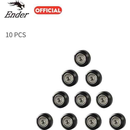 10Pcs/Lots Embedded Bearing Pulley Package Plastic Bearing Pulley Windows Wheel for Carriage Plate/Extruder 3D Printer Part