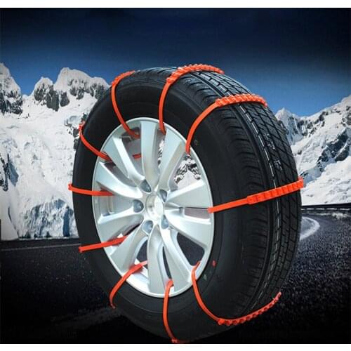 10 Pcs Car Tire Anti-skid Ties Snow Chains 20*900mm Car Tire Anti-Slip Cable Belt Chain Fit Snow Rain Ice Chains Winter Tool
