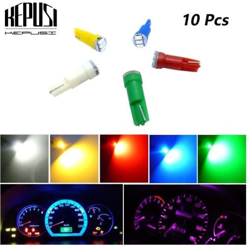 10x T5 3014 3SMD LED Auto Side Wedge Dashboard Led White Red Blue Green led Auto Light Instrument Light DC 12V