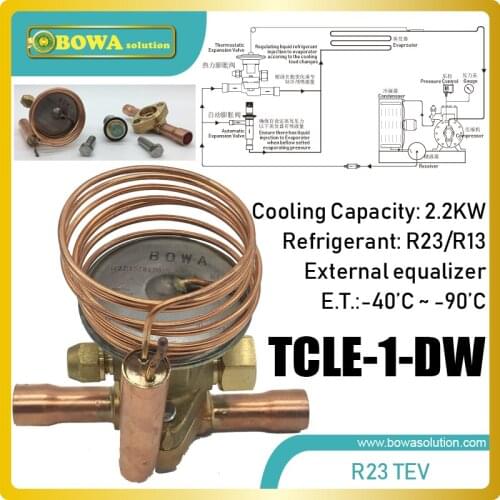 2.2kw take-apart R23 TEV is special designed for ultra-low blast freezers as it is easy to be disassemblied to solve ice-block
