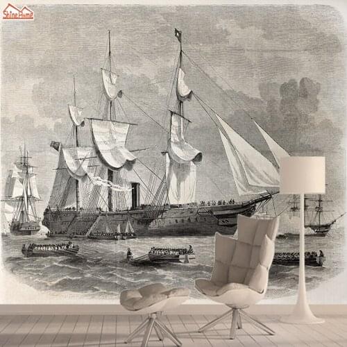 Contact Paper 3d Wallpaper Mural Wallpapers for Living Room Wall Paper Papers Home Decor Sailing Boat Self Adhesive Walls Roll