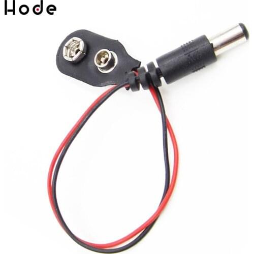 5PCS Experimental 9V Battery Snap Power Cable to DC 9V Clip Male Line Battery Adapter for arduino DIY KIT