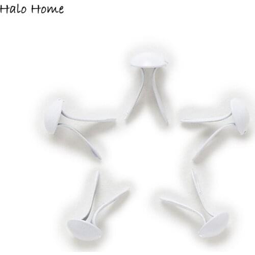 500 Pcs White Pastel Round Brads Scrapbooking Embellishment Card Making DIY Home Decor Tools 9x5mm(3/8"x1/4")