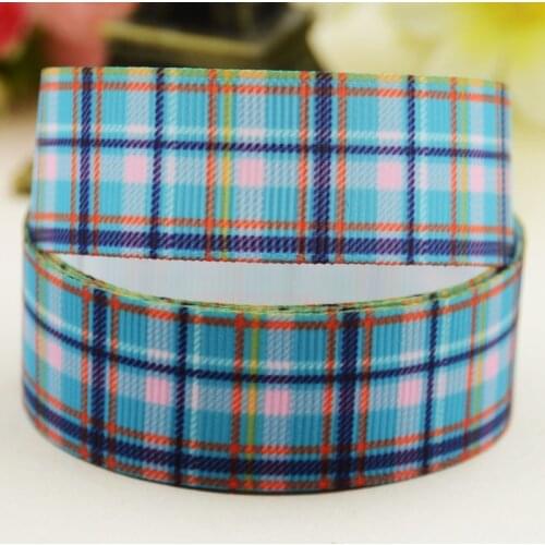 7/8'' 22mm,1" 25mm,1-1/2" 38mm,3" 75mm check pattern Printed grosgrain ribbon party decoration 10 Yards X-02478