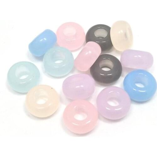 Free Shipping mix Color Big Hole Acrylic Beads fit European Bracelets and Necklaces DIY