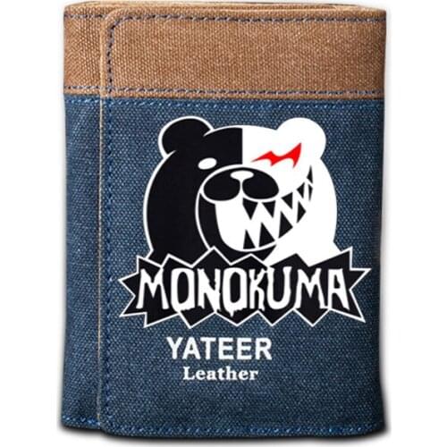 Dangan Ronpa Danganronpa Cosplay Canvas Short Long Wallet Card Holder Coin Purse Pocket Student School Unisex Money Bag Gifts