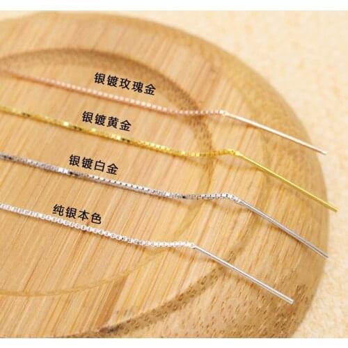 10pcs/lot Real 925 silver Do it yourself chain for jewelry genuine 925 silver chain necklace