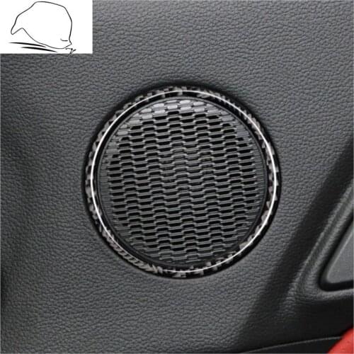 Carbon Fiber speaker audio door loudspeaker trim sticker cover for bmw F15 F16 E70 E71 X5 X6 Decorative circle ring