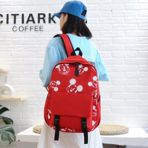 Disney childrens cartoon Mickey Mouse boy girl female backpack student school bag travel bag fashion large capacity backpack