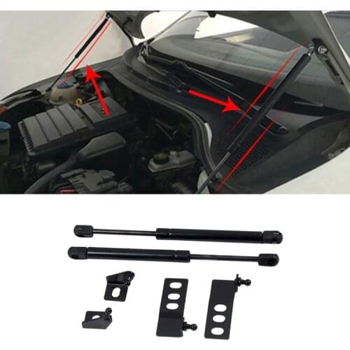 For Toyota Highlander 2015-2019 Stainless Black Engine Cover Supporting Rod Hydraulic Hood Support Poles Gas Springs